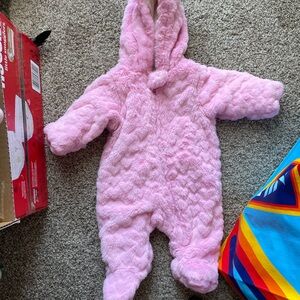 Cozy Pink Fleece Baby Onesie